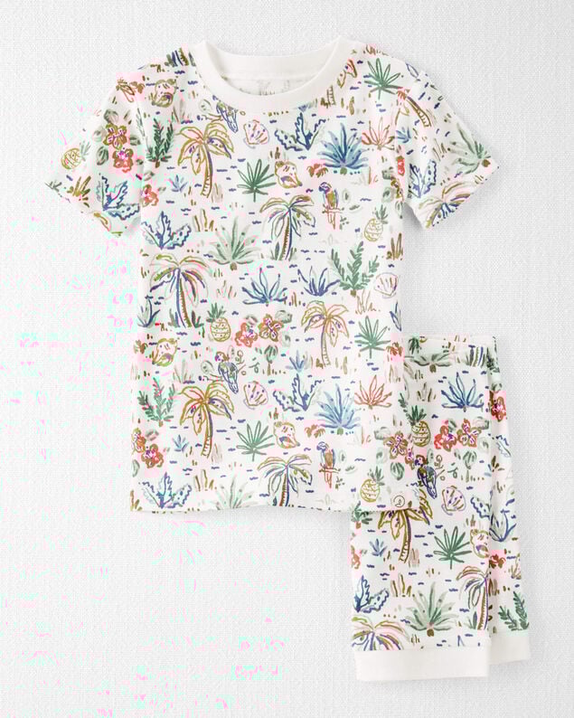 Product image 1 of Toddler Organic Cotton Pajamas in Tropical Paradise Print