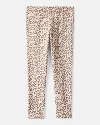 Product image 1 of Kid Cotton Leopard Stretch Leggings - Brown