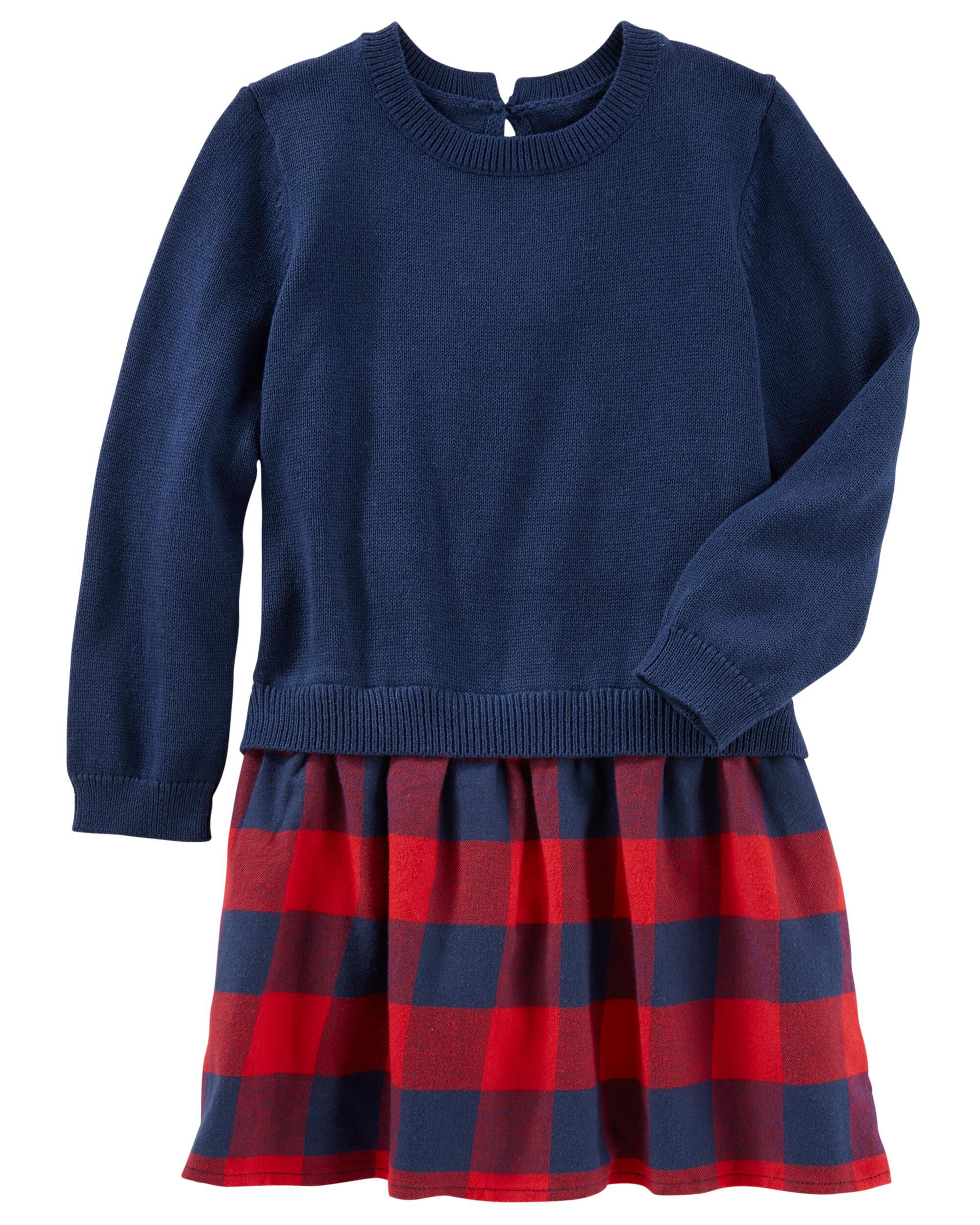 Flannel sweater dress clearance
