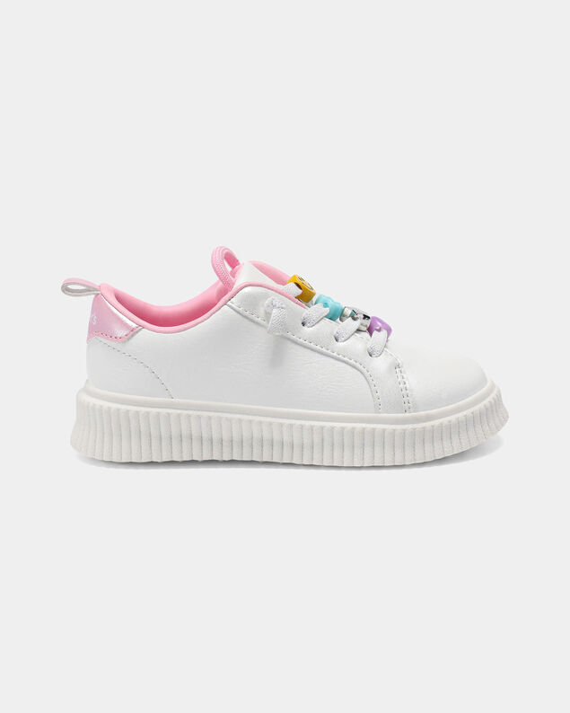 Product image 2 of Toddler Girl Charm Casual Shoes - White/Pink