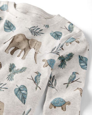 Product image 2 of Toddler Safari Print Organic Cotton 2-Piece Pajamas