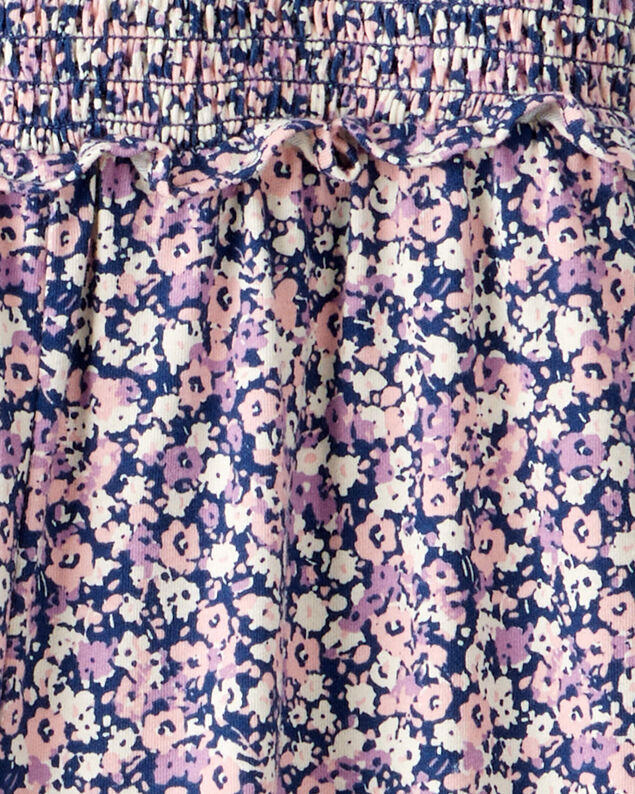 Product image 2 of Kid Floral Smocked Short-Sleeve Jumpsuit
