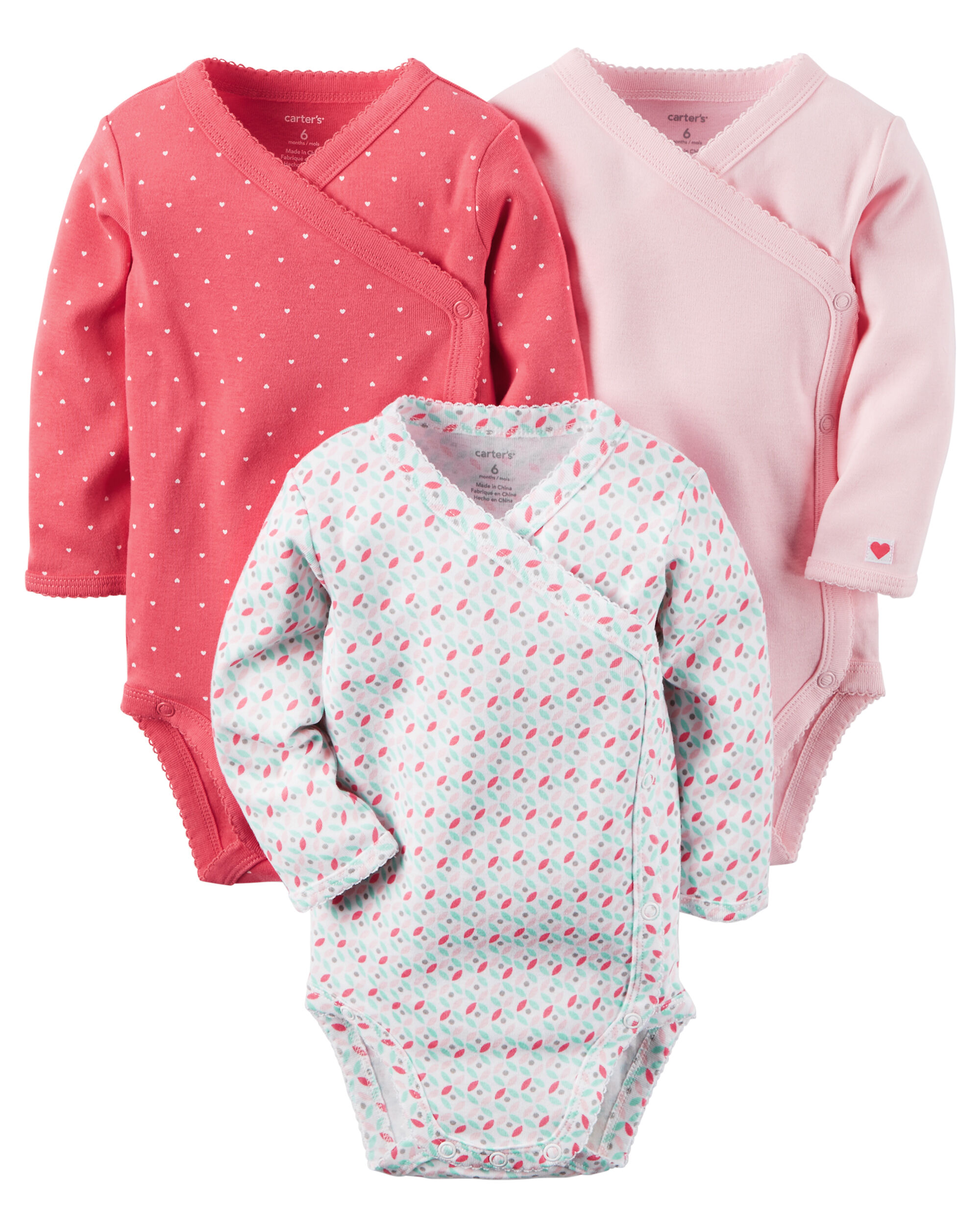 carter's side snap onesies