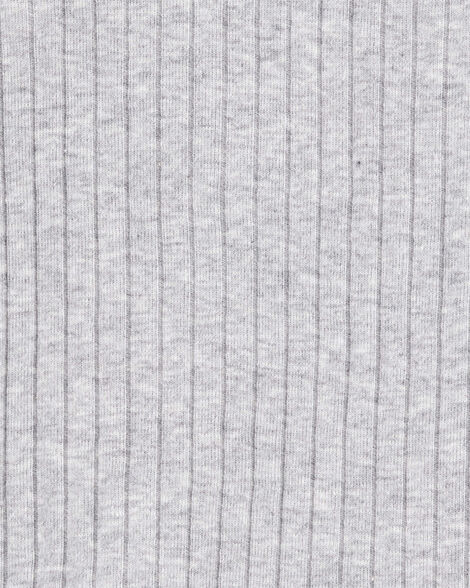 Product image 2 of Toddler Solid Ribbed Cotton Blend 2-Piece Pajamas - Grey