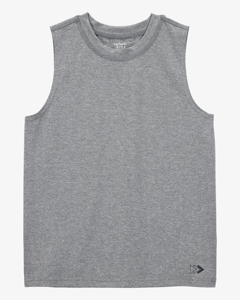 kid active muscle tank - grey