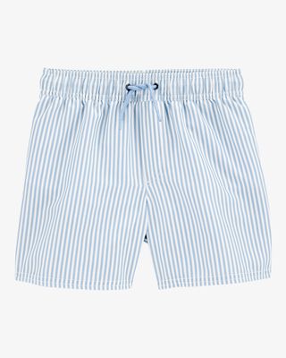Product image 1 of Kid Striped Swim Trunks - Blue
