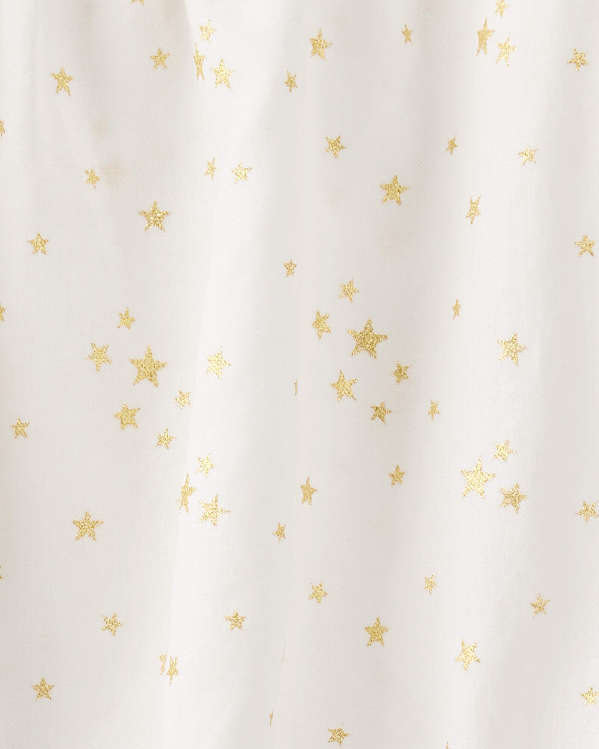 Baby Girl Star Print Cotton Long-Sleeve Fashion Bodysuit - White