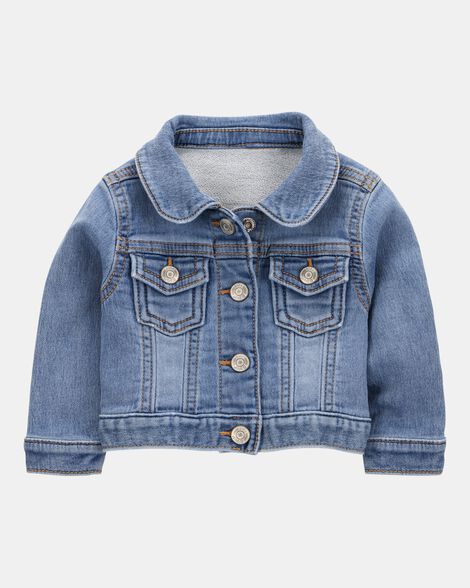 Baby Denim Knit-Like Jacket - Medium Wash