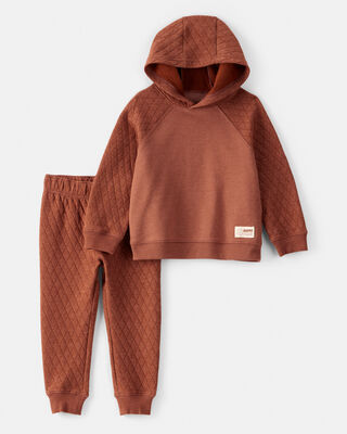 Toddler Boy 2-Piece DayDream Fleece Mountain Quarter-Zip & Jogger Set - Blue