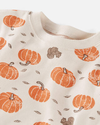 Product image 2 of Toddler Organic Cotton Pajamas in Harvest Pumpkins Print