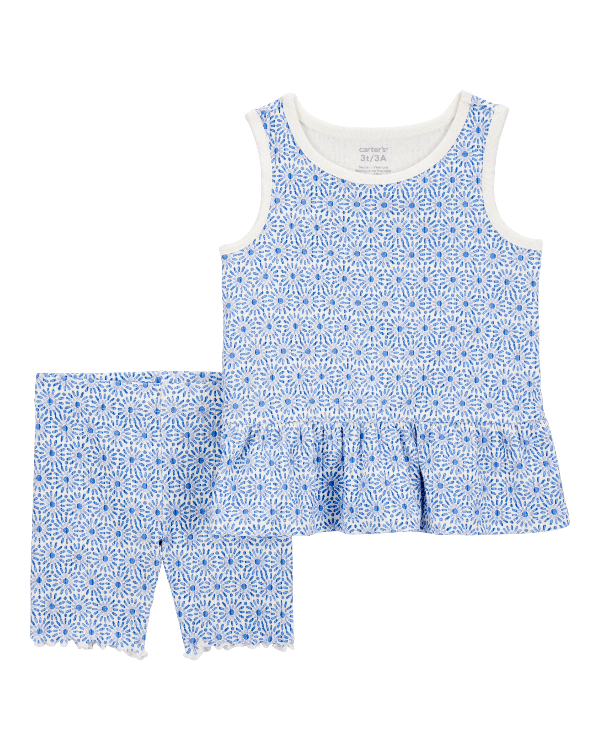 Baby 2-Piece Floral Tank & Bike Short Set
