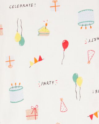 Product image 2 of Kid 2-Piece Birthday 100% Snug Fit Cotton Pajamas - Ivory