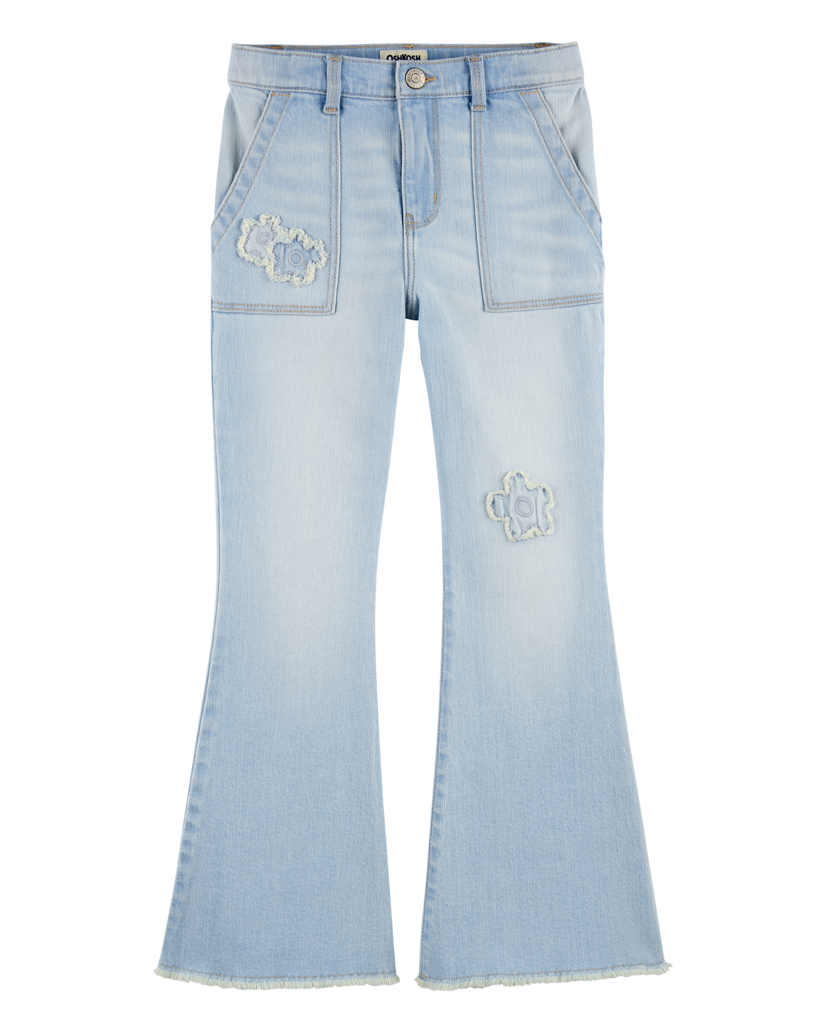 Kid Patch Floral Iconic Denim Flare Jeans - OshKosh | Carter's
