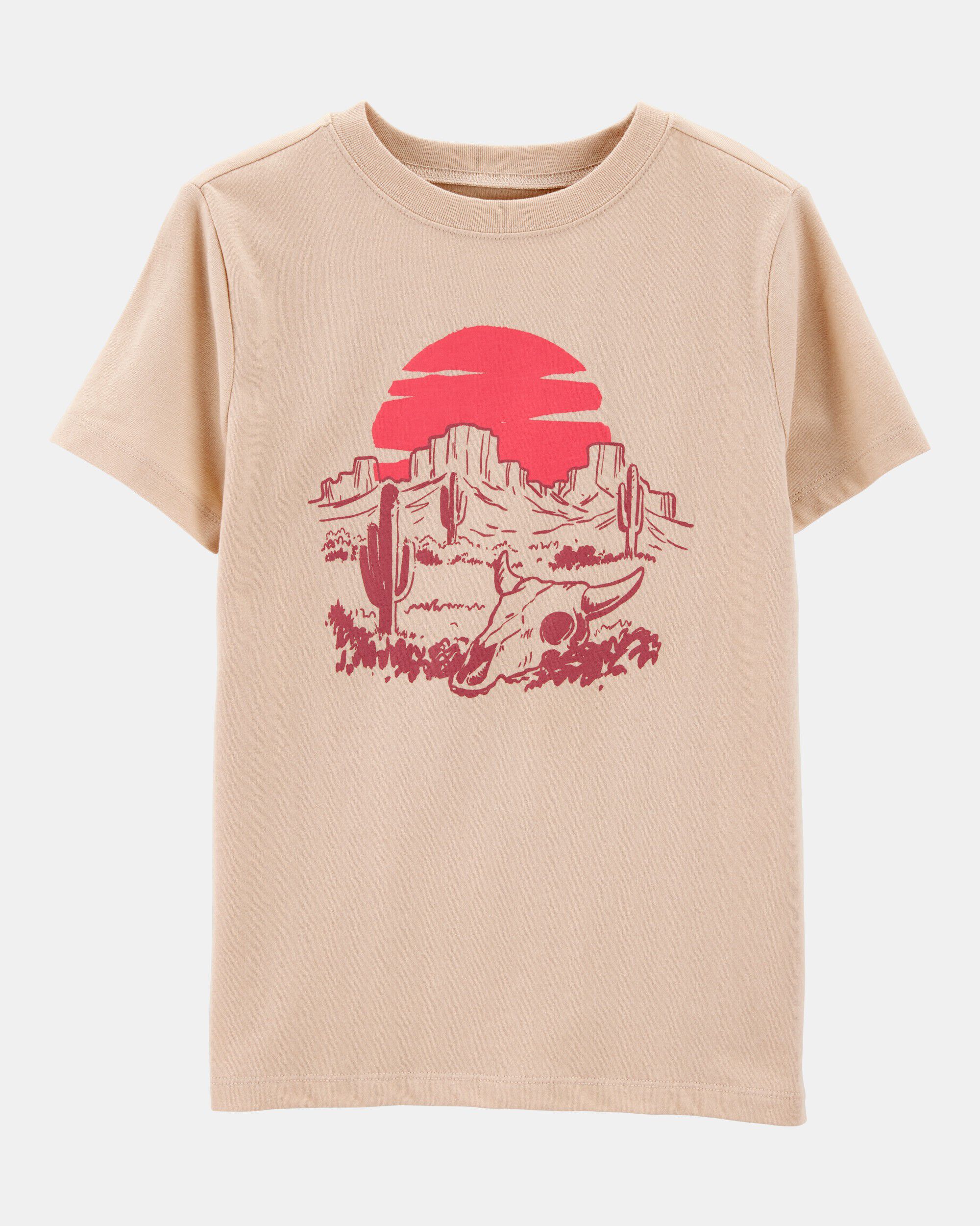 Kid Desert Landscape Short-Sleeve Graphic Tee - Khaki