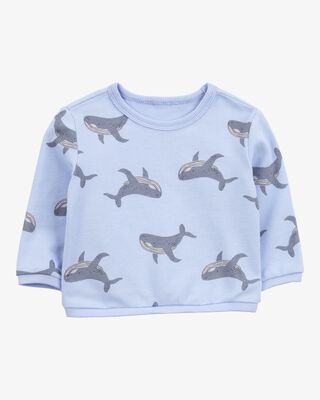 Product image 1 of Baby Whale Pullover Sweatshirt - Blue