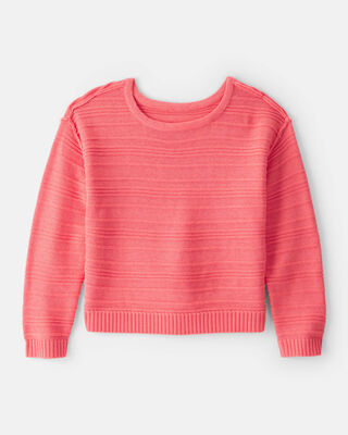 Product image 1 of Girls Long-Sleeve Sweater - Coral