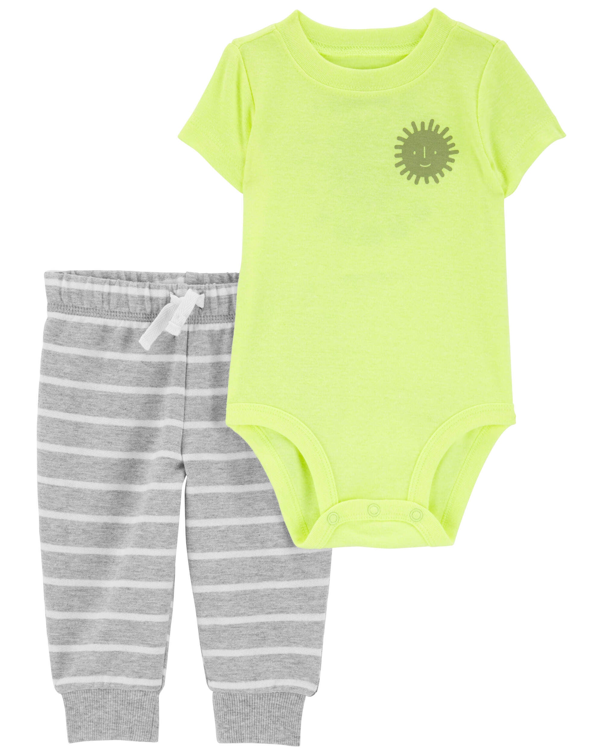 Neon yellow 2 piece set top