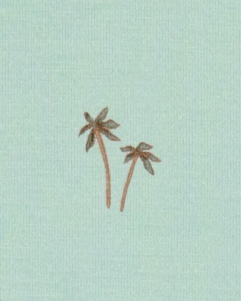  Product image 3 of Toddler Palm Tree Print PurelySoft 2-Piece Pajamas - Mint