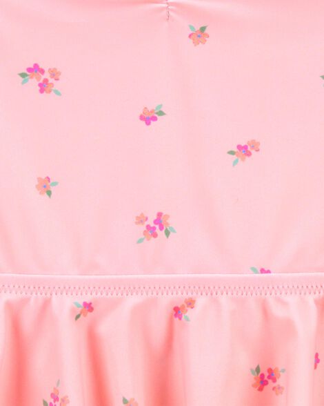 Product image 3 of Toddler 1-Piece Floral Tutu Swimsuit - Pink