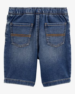 Product image 2 of Kid Pull-On Denim Shorts - Navy