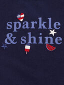 Navy - Toddler Sparkle & Shine 4th Of July Tee, Selected