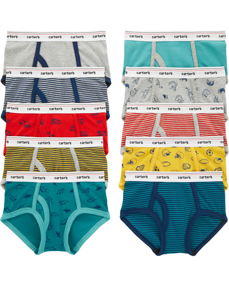 Toddler Multi 10-Pack Cotton Briefs | carters.com