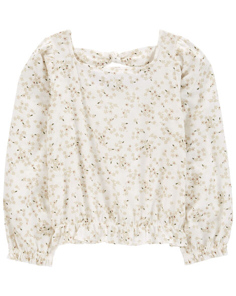  Product image 1 of Kid Floral Twill Long-Sleeve Top