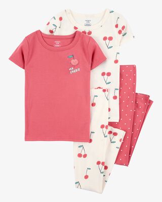 Product image 1 of Kid 4-Piece Cherry Cotton Pajamas