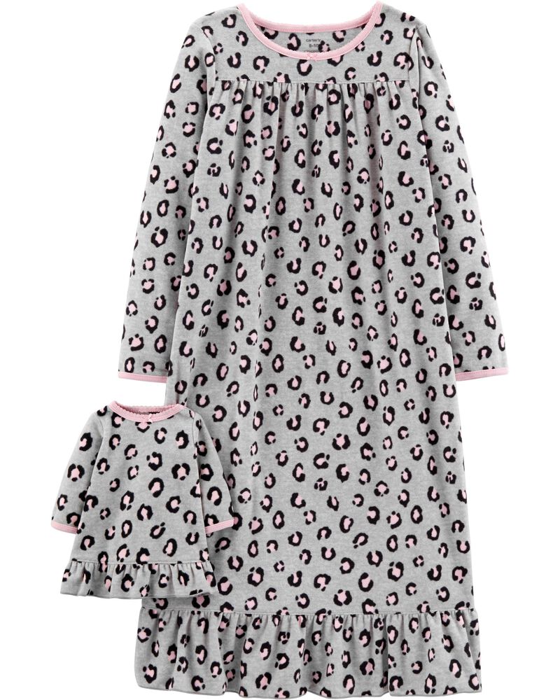 Leopard Matching Nightgown Doll Nightgown Set Carters Com