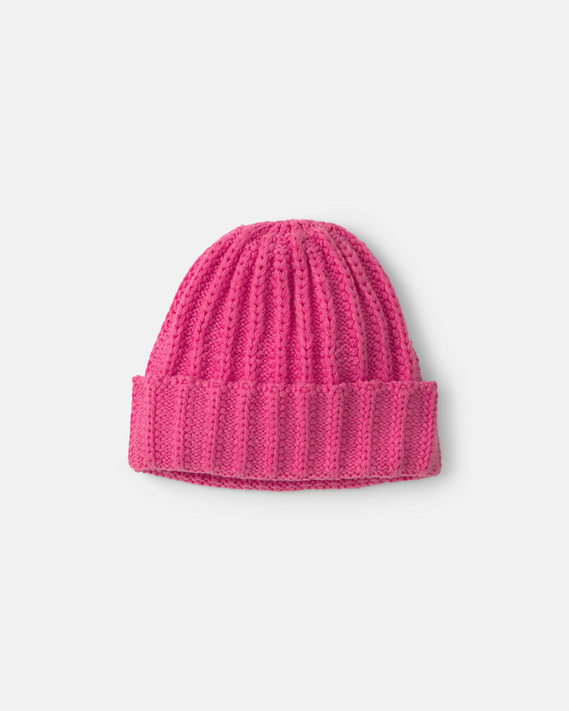 Carter's Baby Girls' Ribbed Knit Winter Cotton Beanie - Pink