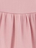 Pink - Baby Tiered Long-Sleeve Ribbed Top, Selected