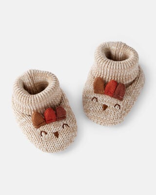 Baby Thanksgiving Turkey Beanie Hat - Brown