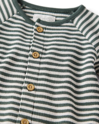 Product image 2 of Baby Organic Cotton Waffle Knit Jumpsuit in Stripes