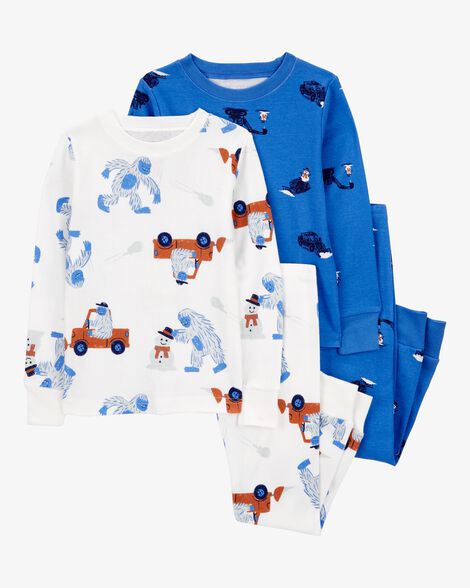  Product image 1 of Toddler 4-Piece Big Foot 100% Snug Fit Cotton Pajamas