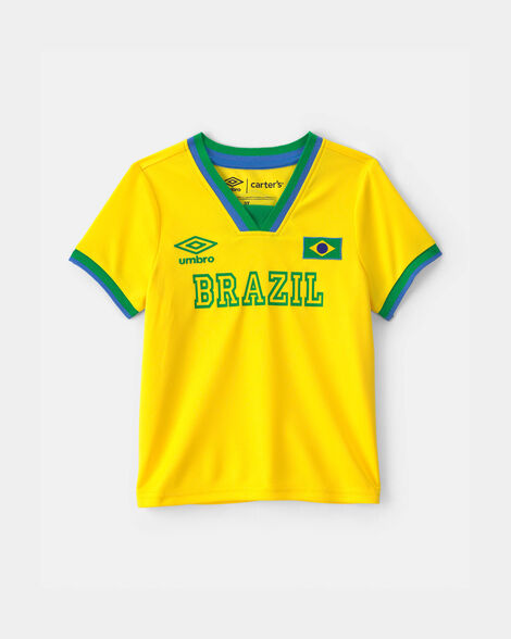 toddler umbro brazil soccer jersey - yellow/green