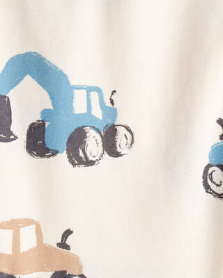 Product image 2 of Baby Boy Construction Print Short-Sleeve Tee - Cream