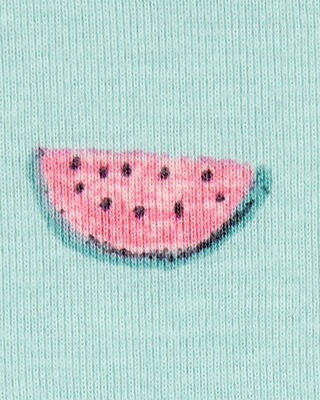 Product image 2 of Toddler 4-Piece Watermelon Print 100% Snug Fit Cotton Pajamas - Green/Pink