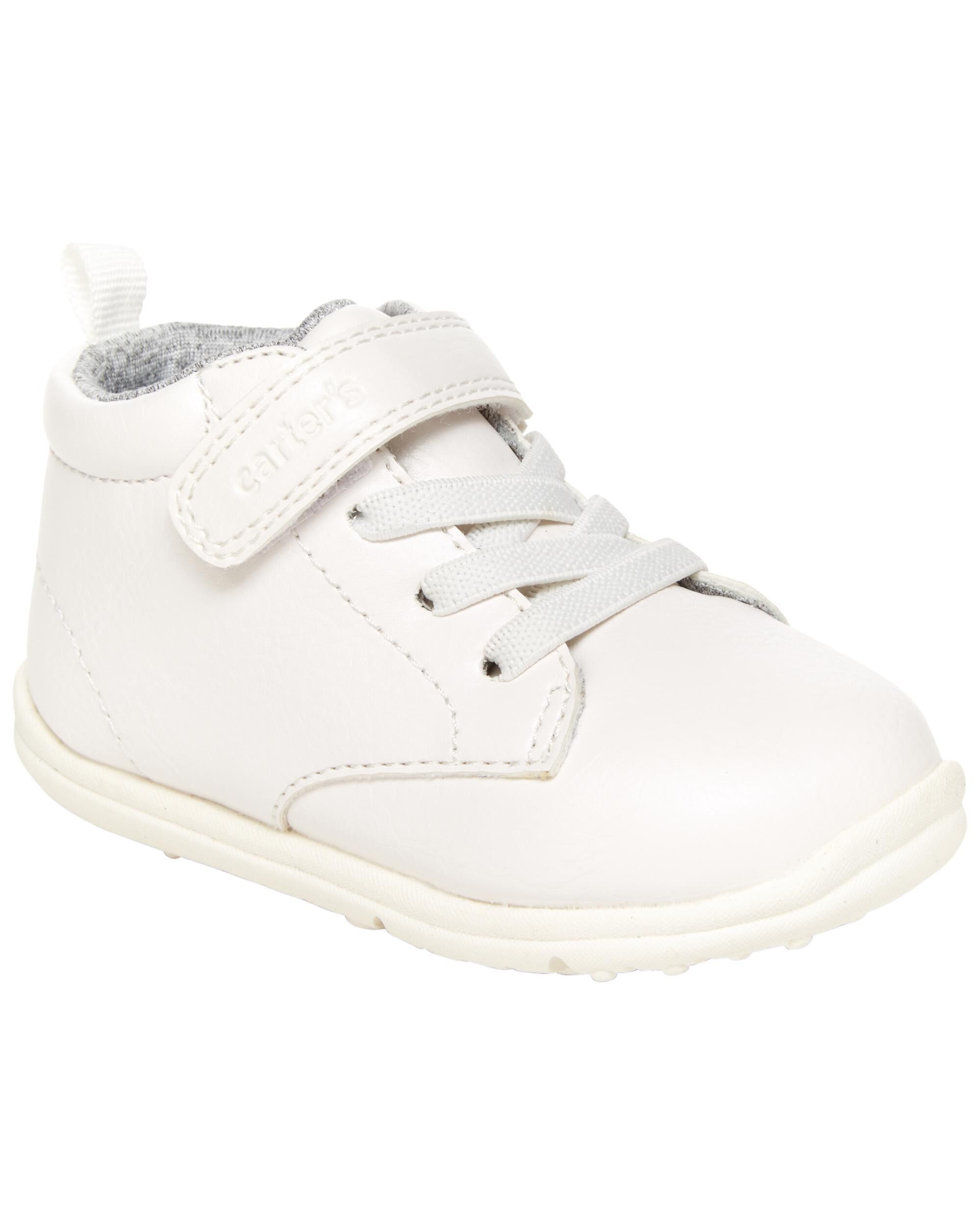 White high top hard bottom baby shoes cheap