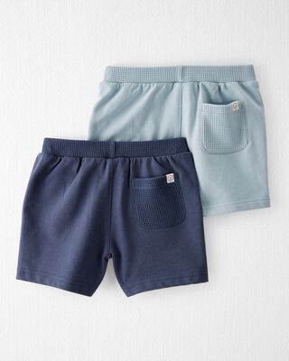 Product image 2 of Toddler 2-Pack Organic CottonWaffle Knit Shorts