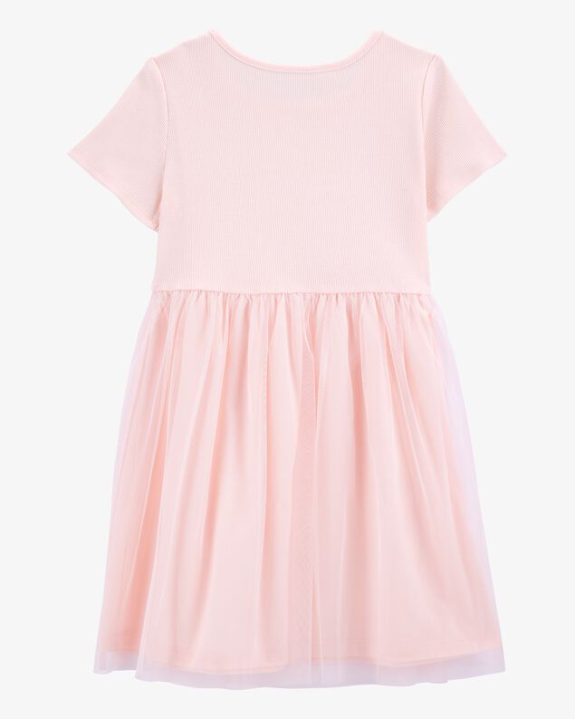 Product image 2 of Kid Solid Short-Sleeve Dress - Pink