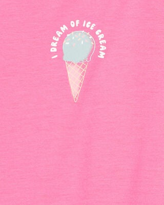 Product image 2 of Kid 2-Pack Ice Cream Floral Nightgowns - Pink