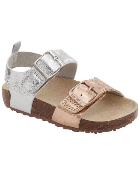  Product image 1 of Kid Buckle Faux Cork Sandals