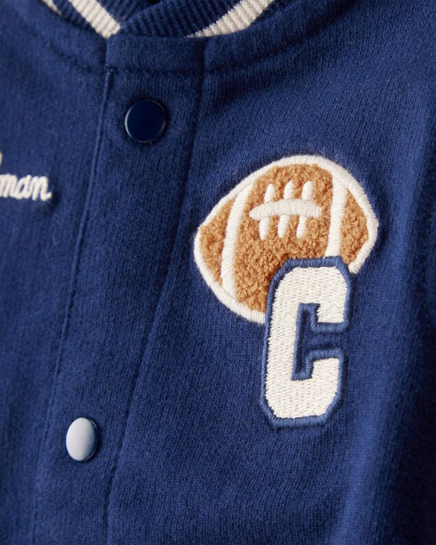 Product image 2 of Baby 3-Piece Varsity Freshman Little Jacket Set - Navy/Ivory