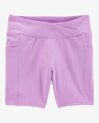 Product image 1 of Kid High-Rise Bike Shorts - Purple