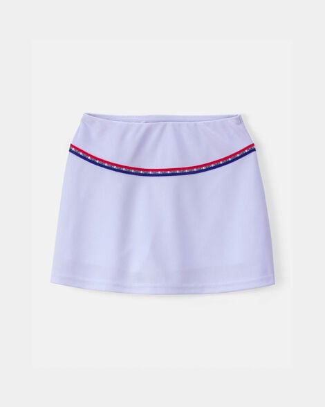 girls umbro france active skort - blue/red/white