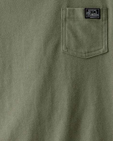  Product image 2 of Kid "Keeping It Real" Relaxed Pocket Tee - Green