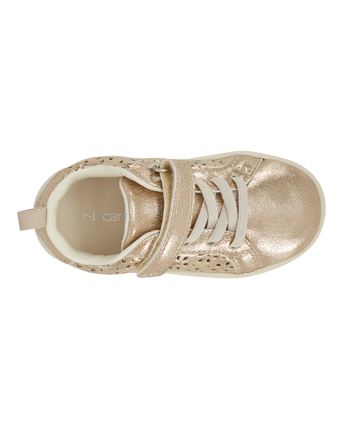 Toddler Girl Eyelet Glitter Sneakers - Gold - Carter's