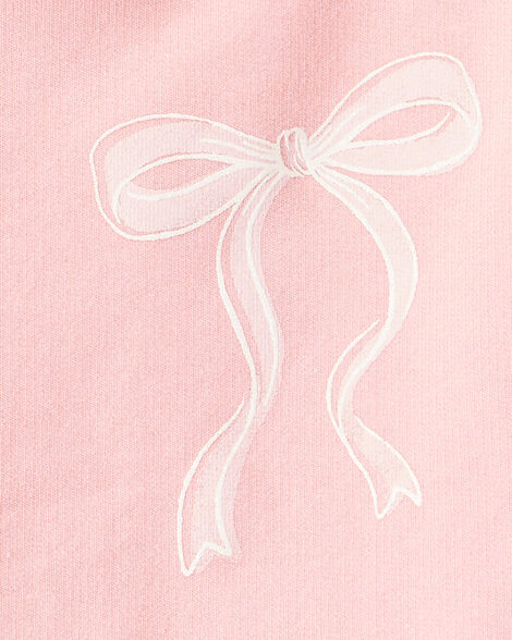  Product image 4 of Baby Girl Bow French Terry Long-Sleeve Top & Skirt Set - Pink