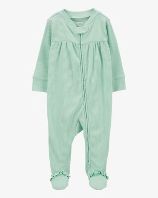 Product image 1 of Baby Textured 2-Way Zip Sleep & Play Pajamas