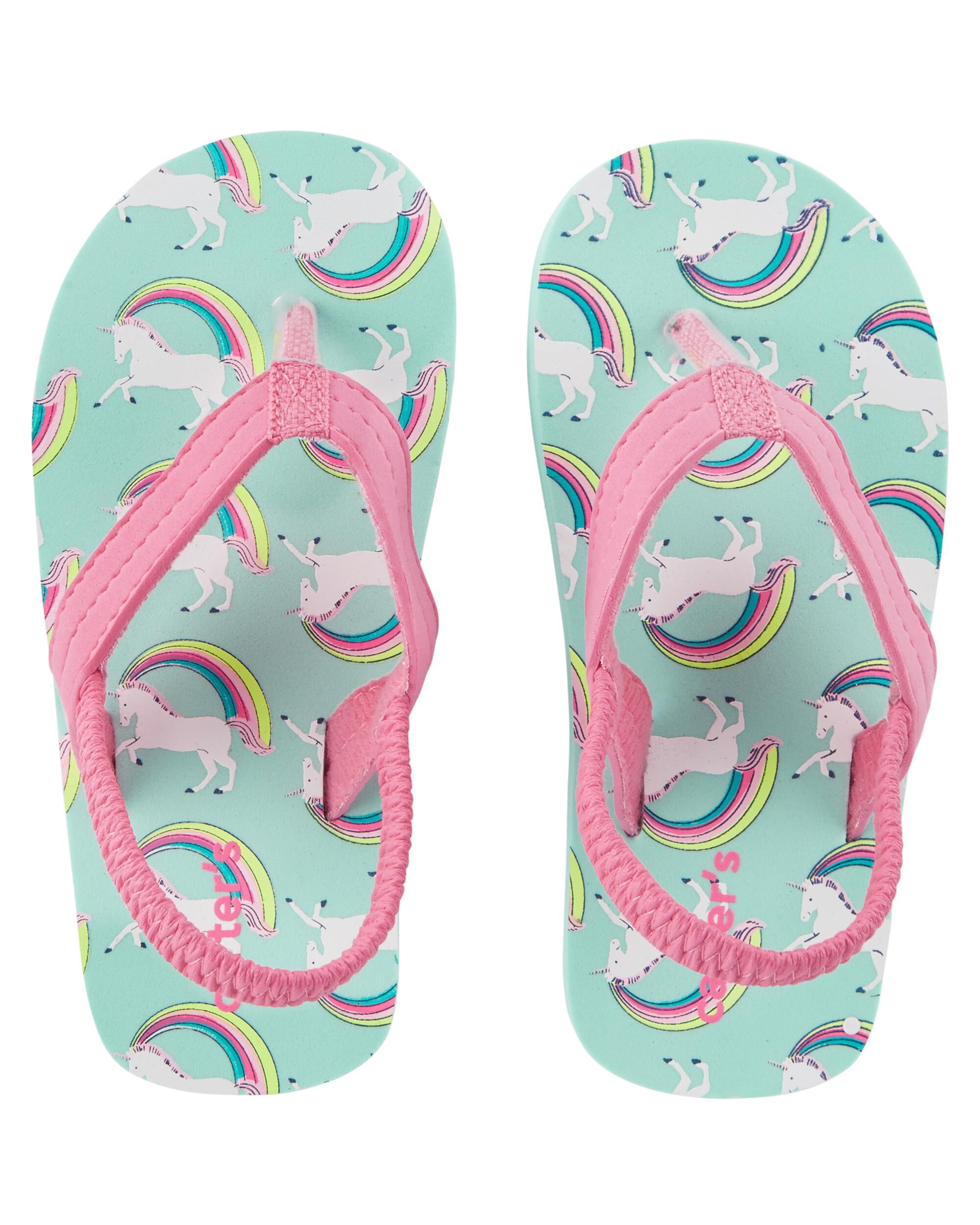 toddler rainbow flip flops